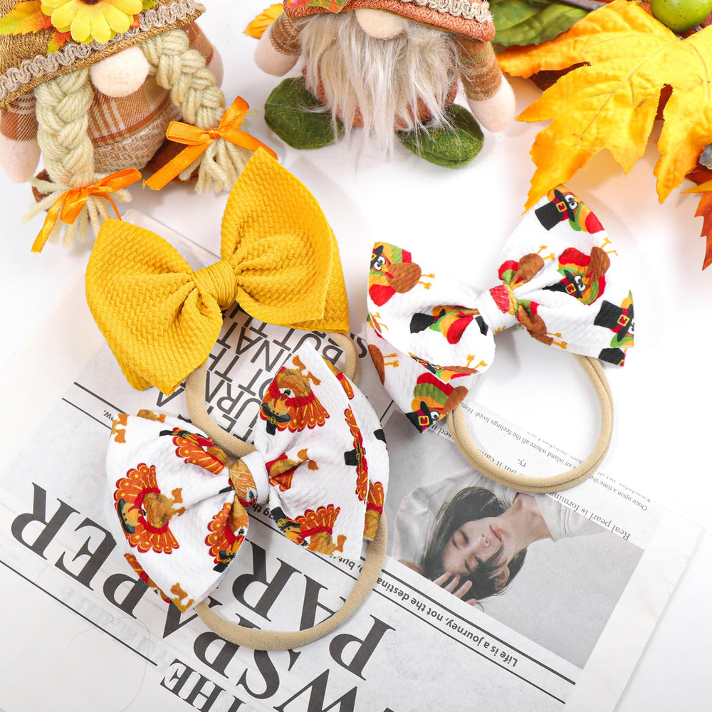 YanJie Thanksgiving-themed bow set for photos and events.