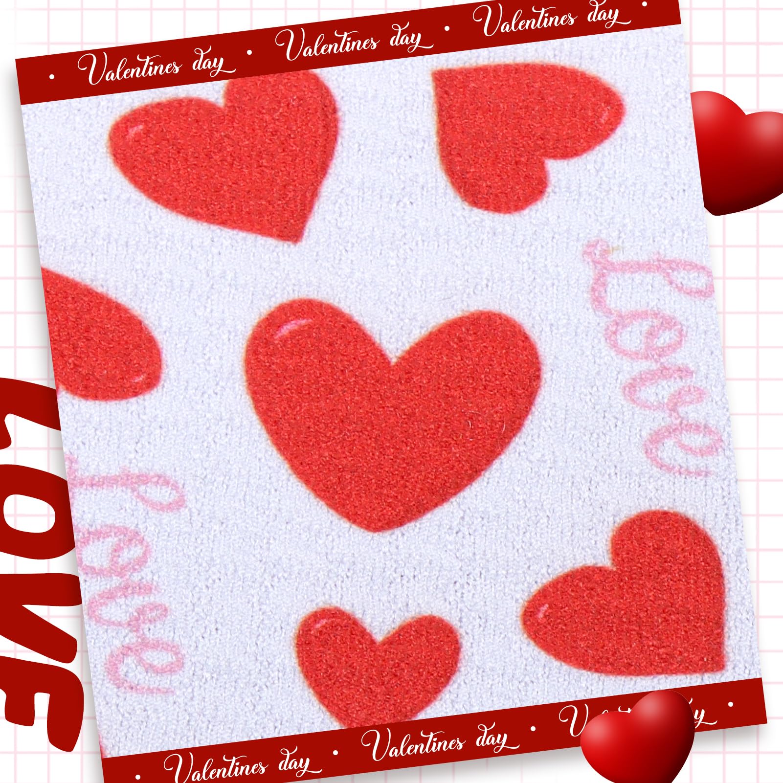 YanJie valentines-themed pink headband complements festive outfits and keeps hair neatly.