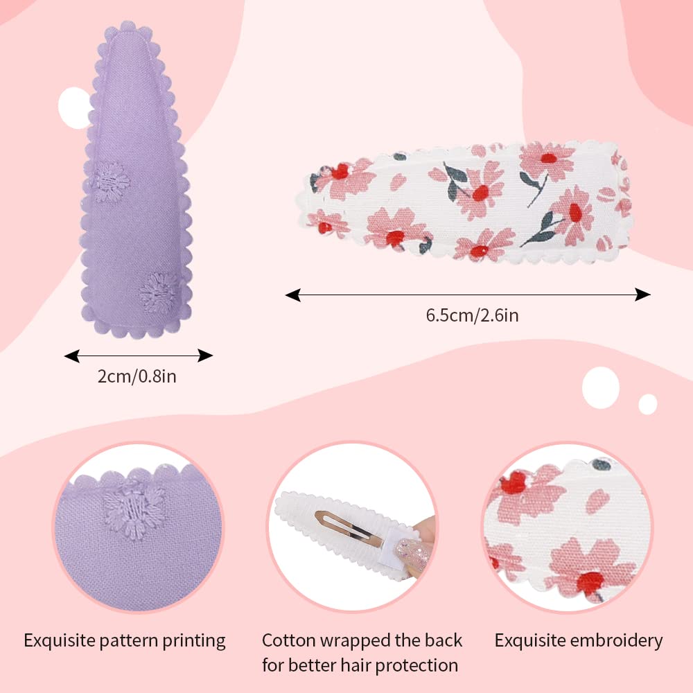 Yanwenx non-slip wrapped snap clip closeup shows soft fabric wrap protecting hair.