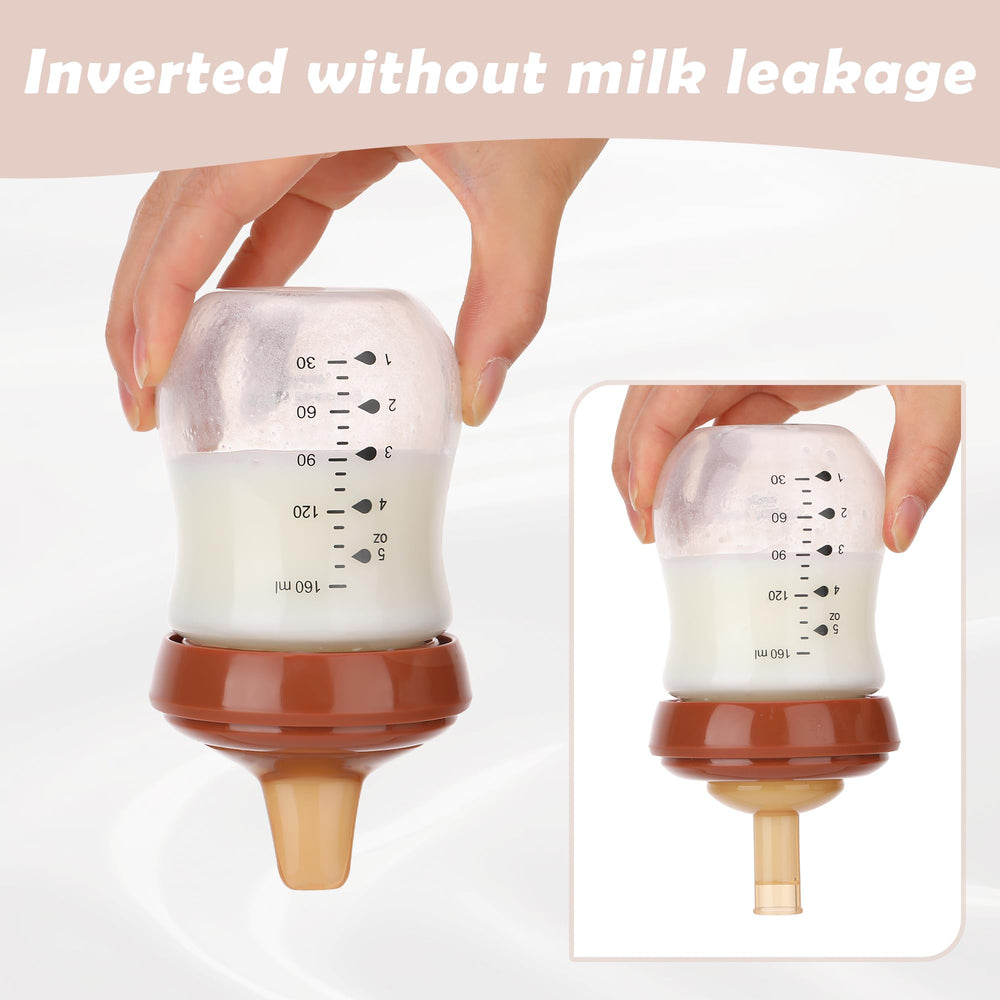 Yanyoyo anti-colic valve balances pressure to reduce air intake during feeds.