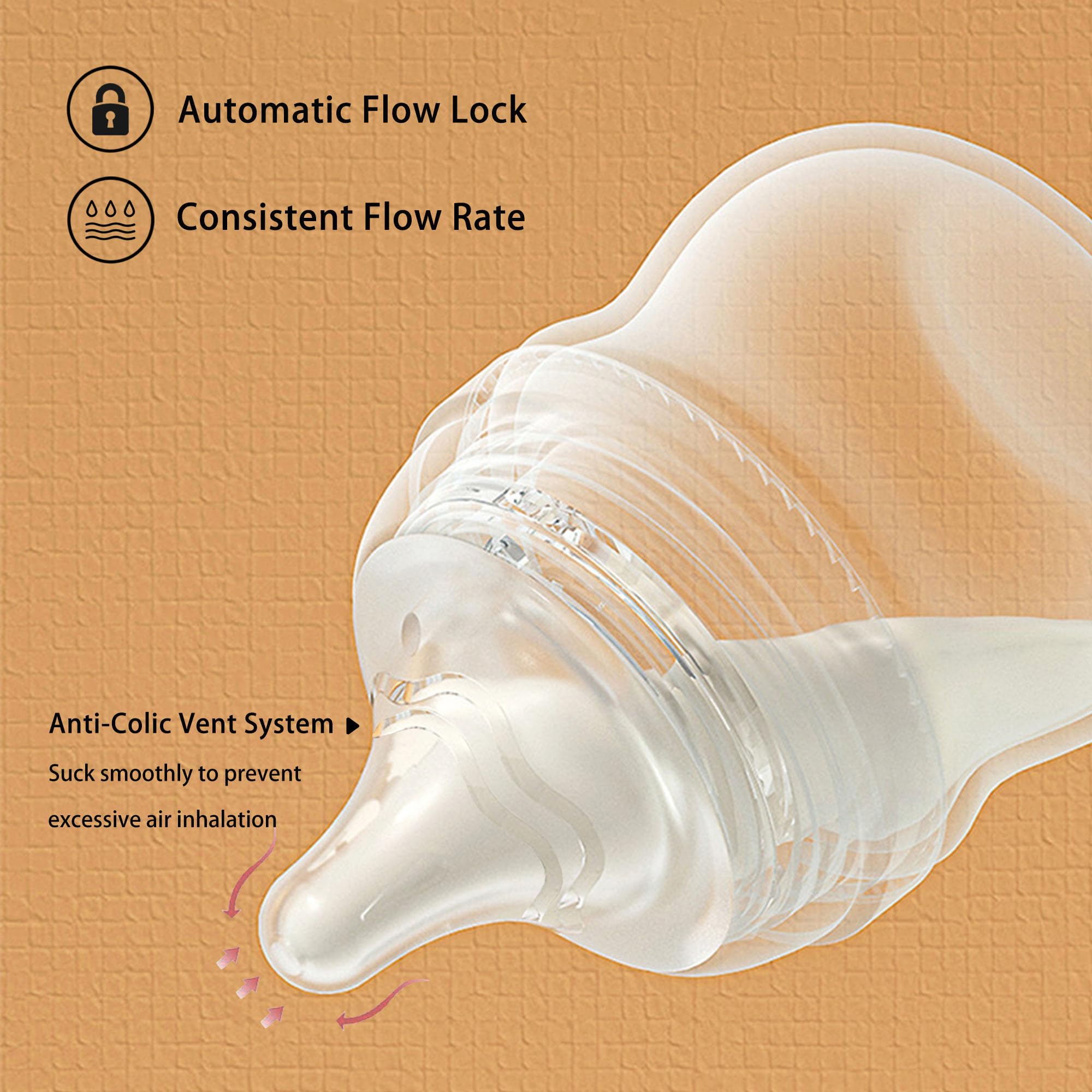 yanyoyo BPA-free silicone nipple close to mother's breast softness