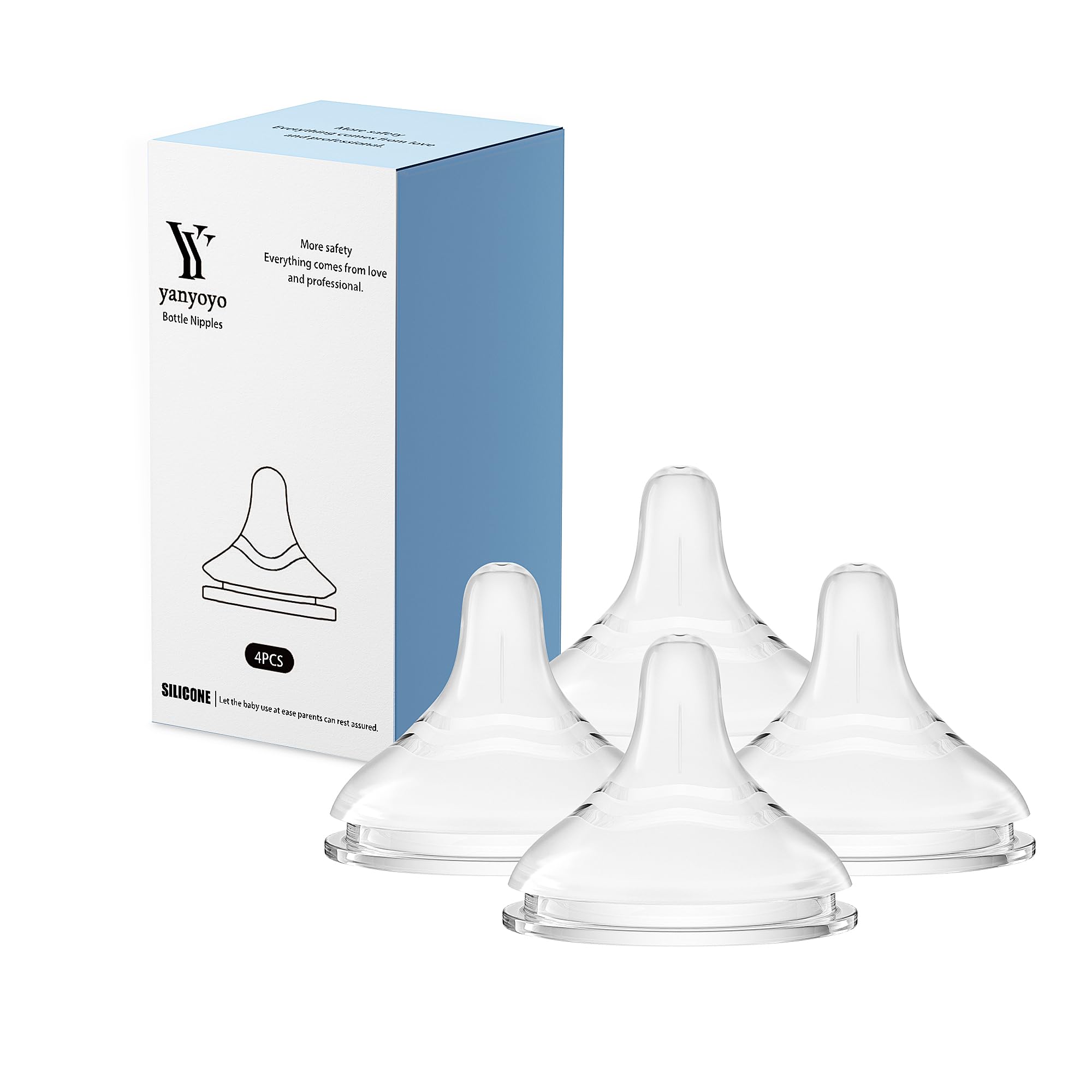 yanyoyo silicone bottle nipple with natural feel for newborn feeds