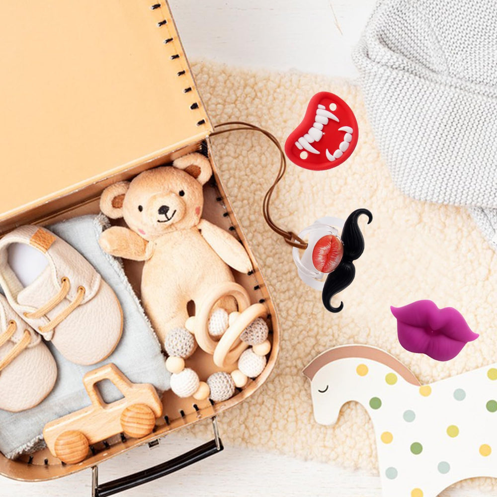 YAPPROMO mustache pacifier on a clean surface for everyday use
