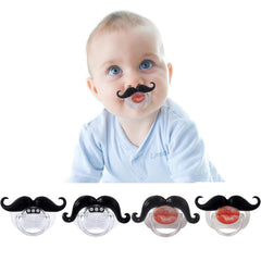 YAPPROMO mustache pacifier for babies with gentle silicone soothing