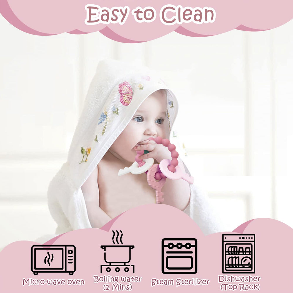 YAPPROMO teether dishwasher-safe cleaning for easy care