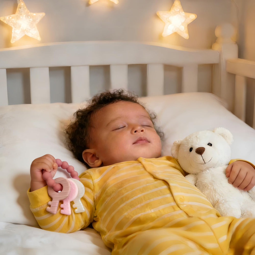 YAPPROMO teething keys with colors and textures offer varied gum sensation