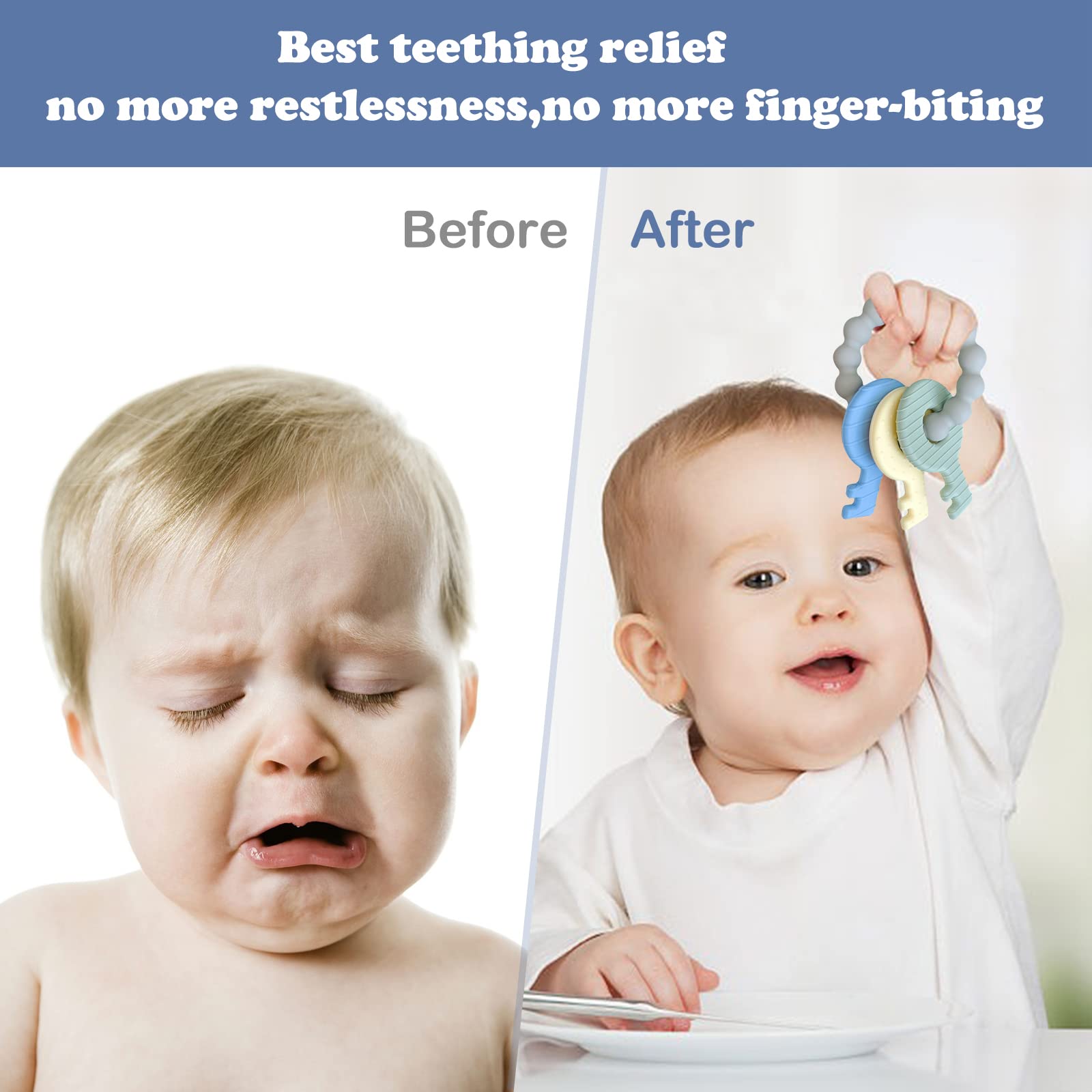YAPPROMO teething keys compact and stroller-friendly for outings