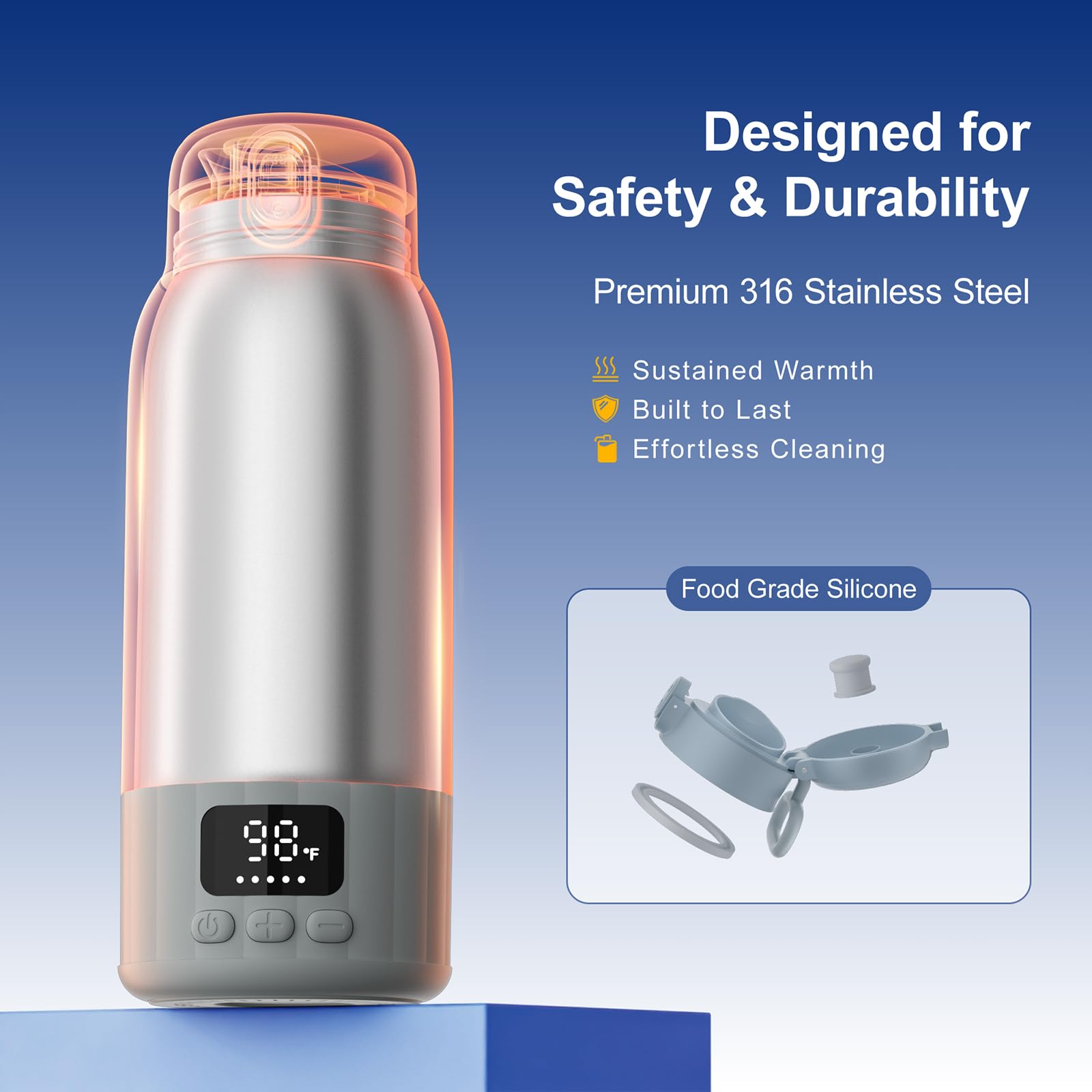 YARUITK stainless steel liner promotes hygiene and easy cleaning
