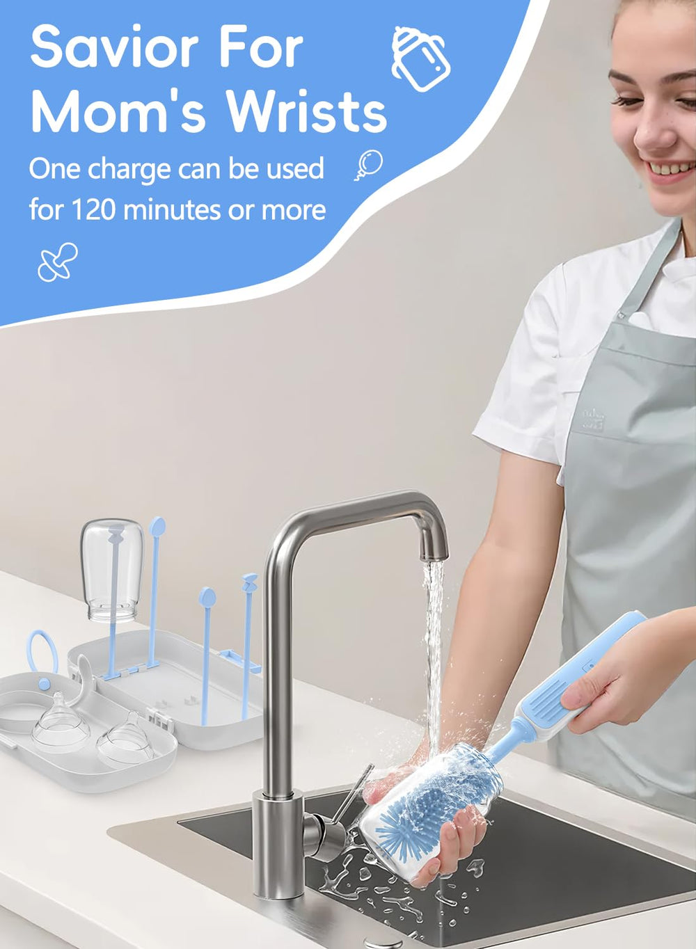 YASEW detachable heads simplify rinsing and sterilizing after use