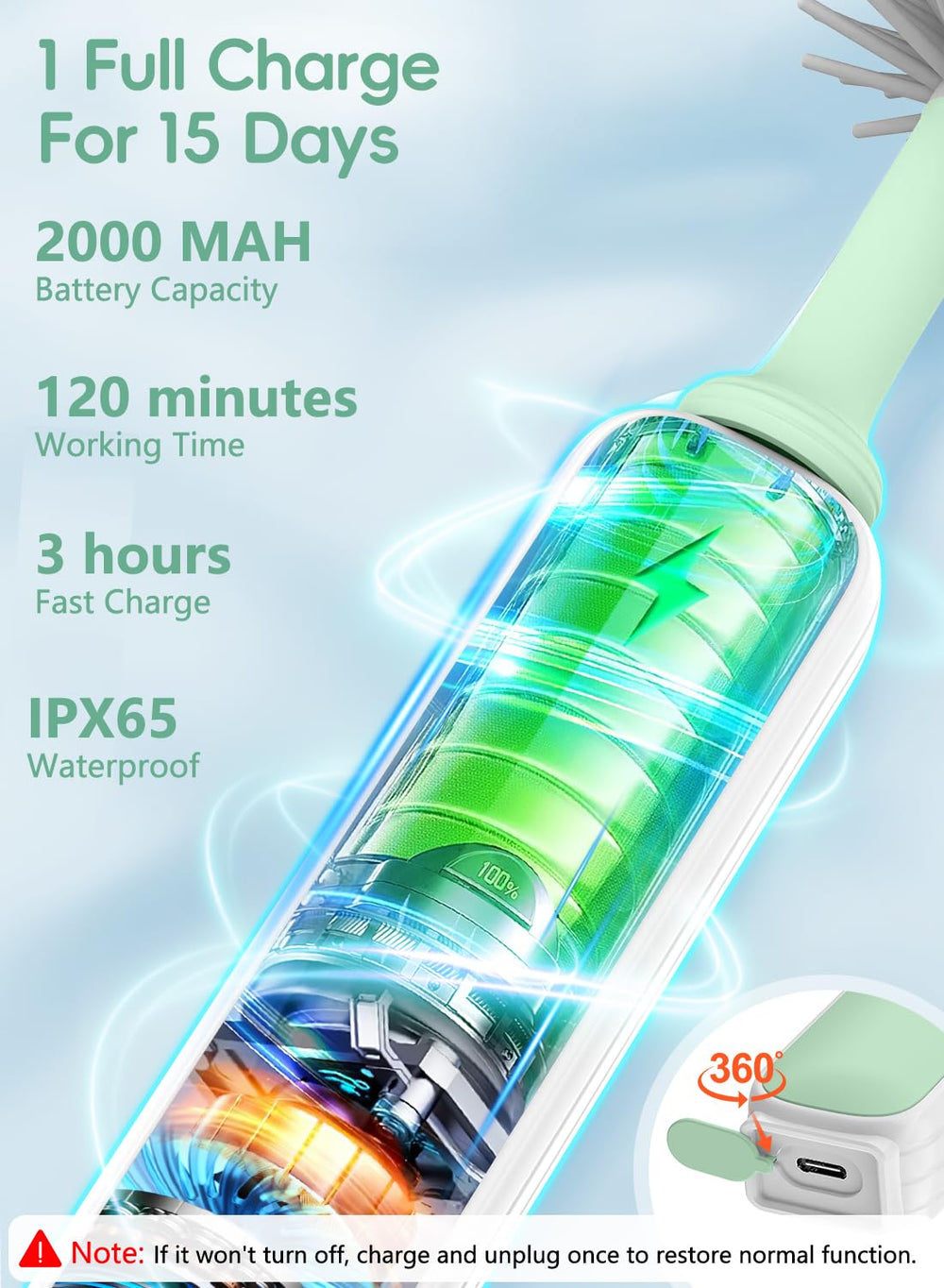 YASEW IPX65 waterproof design allows safe, splash-proof cleaning.