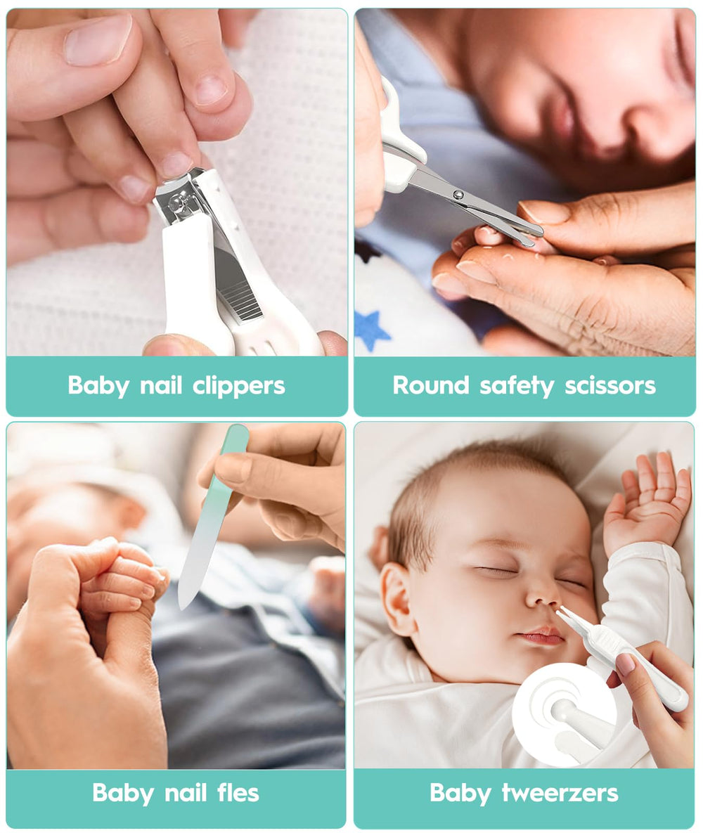 YASEW rounded-blade safety scissors for safe, gentle baby grooming.