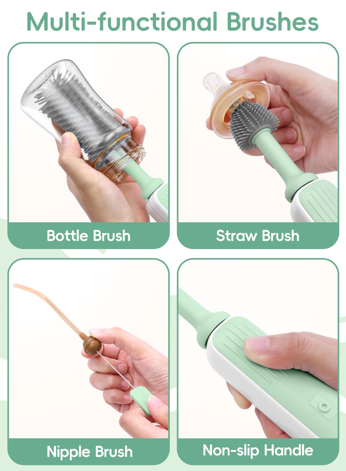 YASEW two-speed settings handle light residue and stubborn buildup.