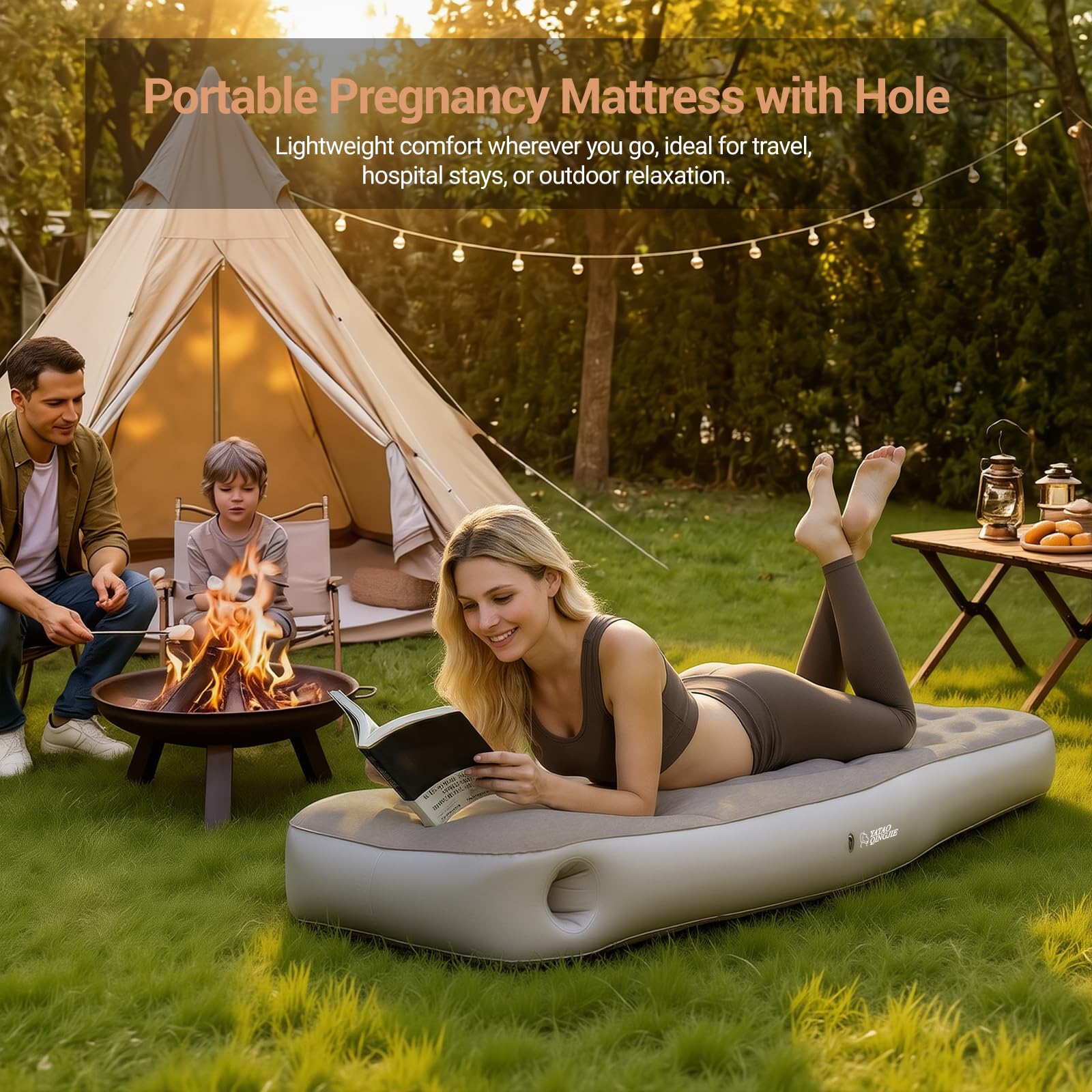 YATAOQINGJIE ergonomic support with raised belly rim balances weight.