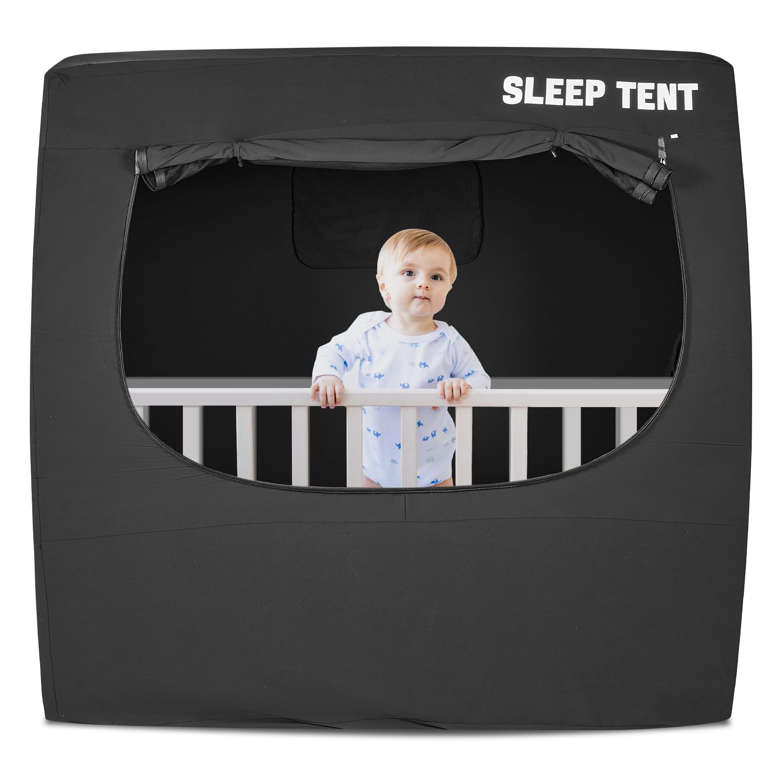 YAVIL Pack N Play blackout tent over crib for calmer naps