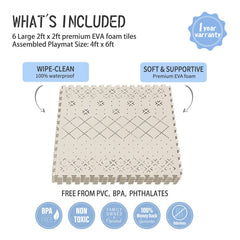 Yay! Mats interlocking foam tiles snap together for easy setup and quick cleanup