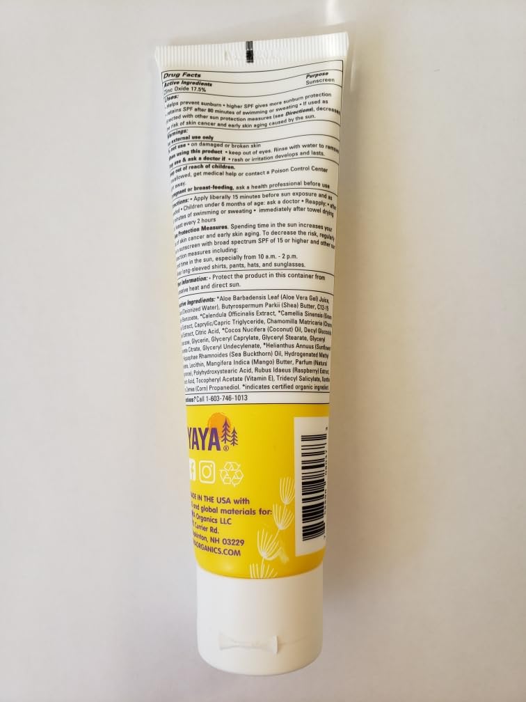 Made in the USA label on YAYA product packaging.