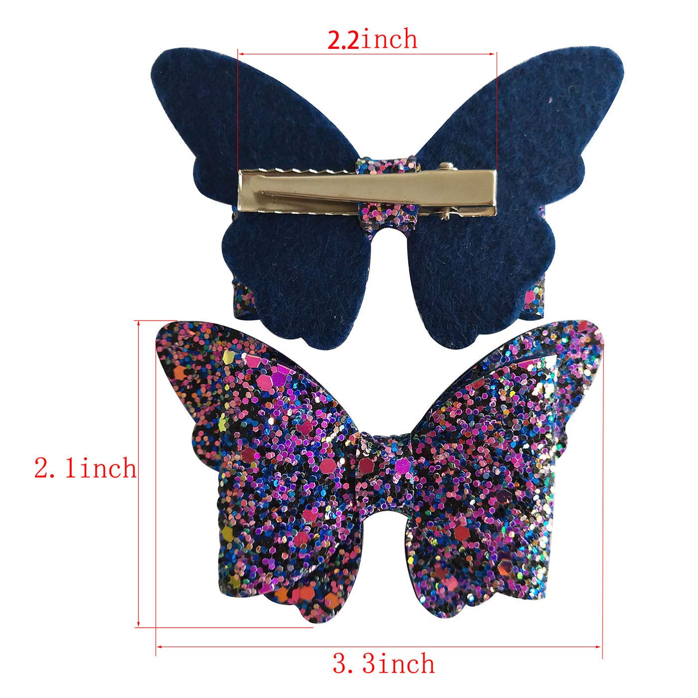 Yazon baby bow clip with teeth ensures secure non-slip hold