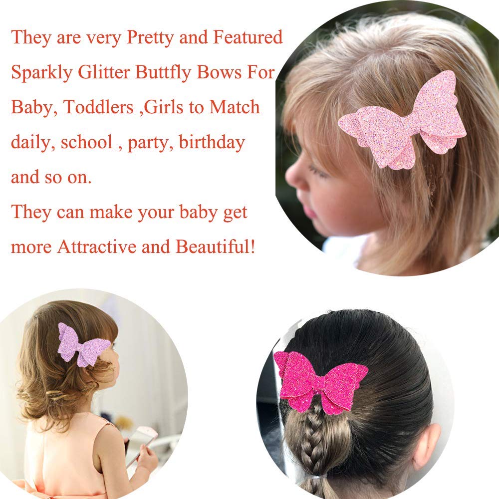 Yazon eight-color bow clips set for versatile match with any look