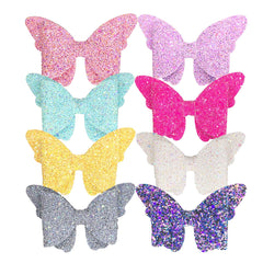 Yazon glitter butterfly bow clip closeup adds sparkle to daily outfits