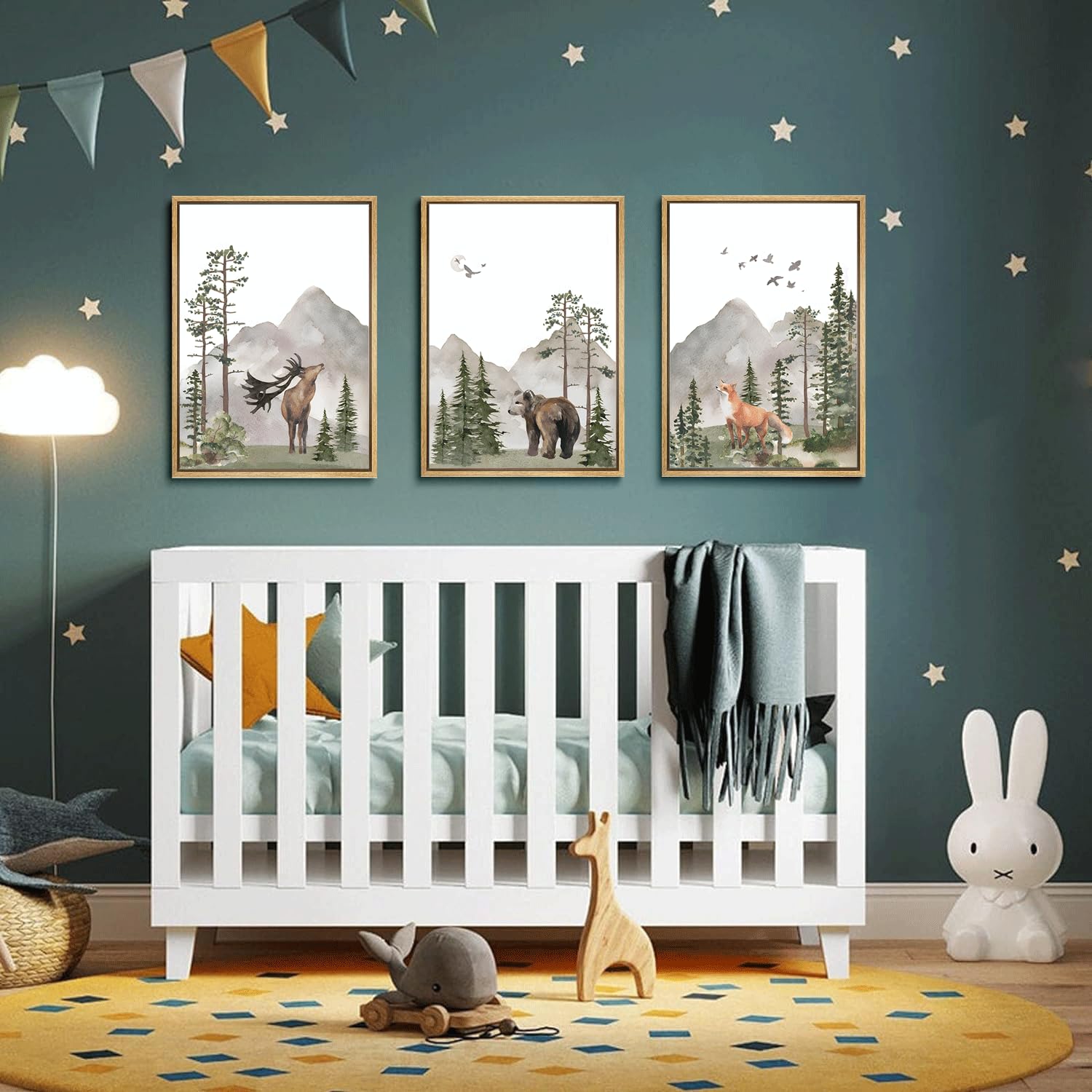 YBARTZQ beige green palette enhances nursery decor with neutral tones