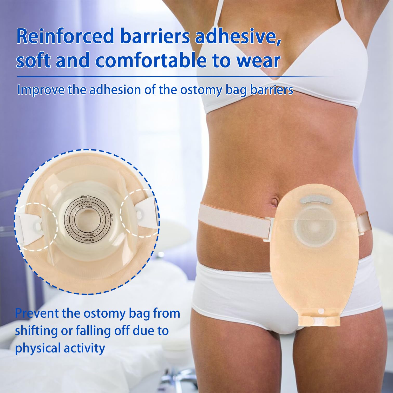 YBWYDH ostomy belt breathable fleece keeps skin comfortable all day.