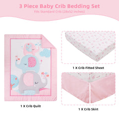 YCDTMY pink fitted sheet provides a snug, all-round elastic fit for standard cribs.