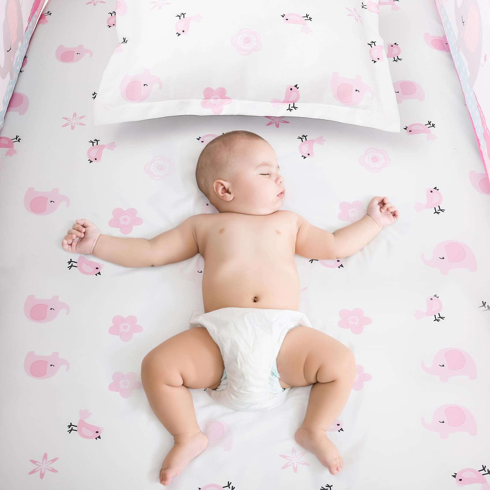 YCDTMY fabric detail highlights safe, washable materials for moms.