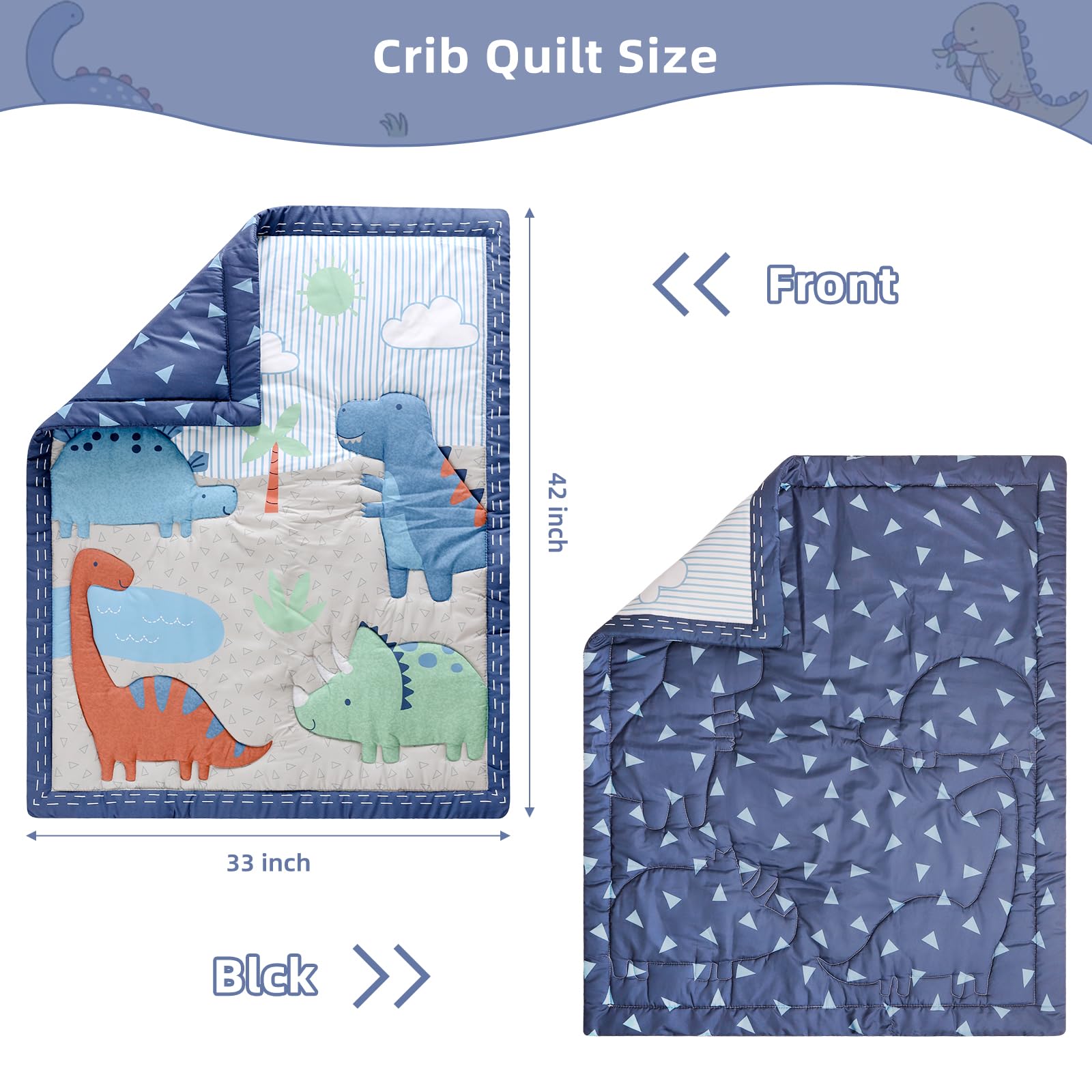 YCDTMY dust ruffle completes the crib with a neat, finished look.