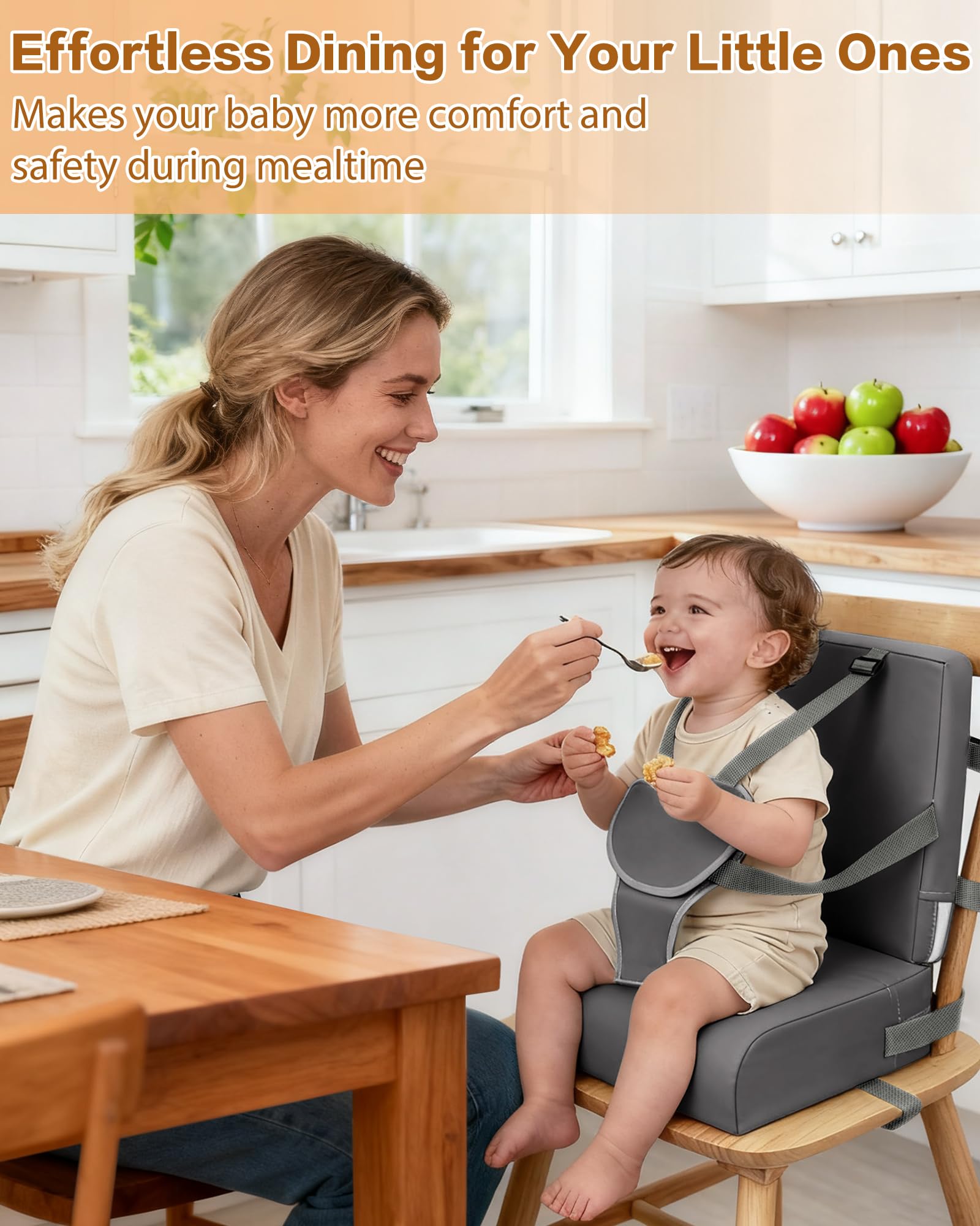 YCDTMY travel-friendly booster seat fits compactly in bags