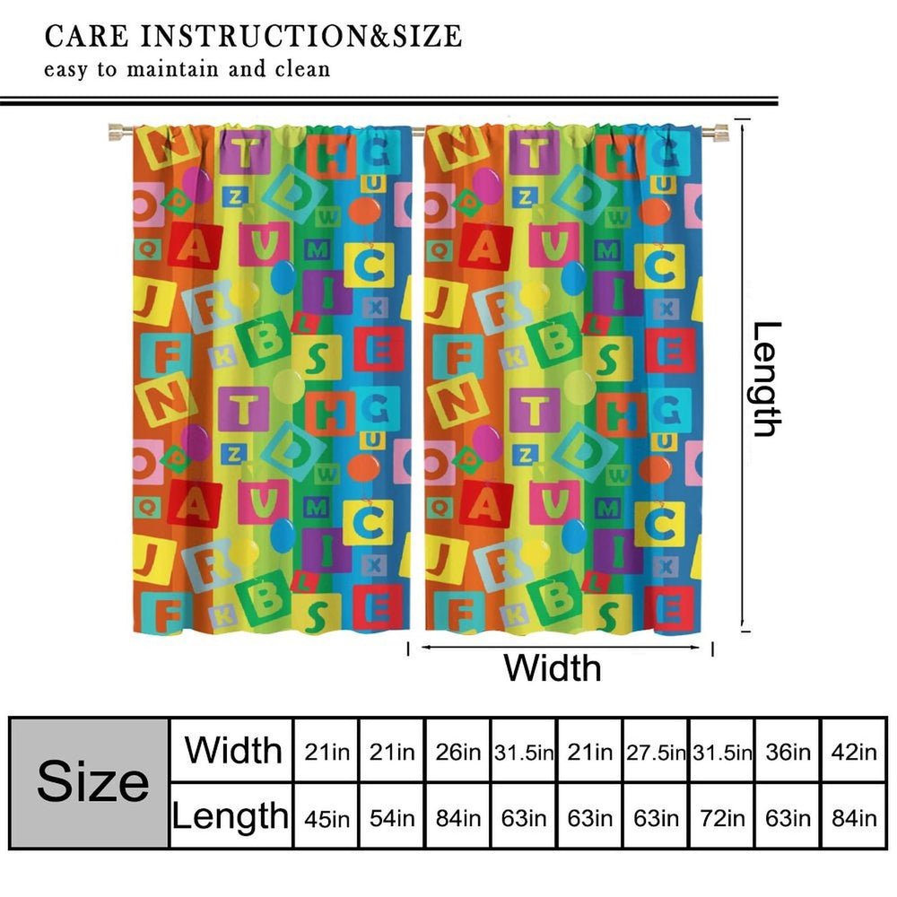 YCness curtains showcase a rainbow balloon pattern, brightening playrooms while providing privacy and UV light reduction.