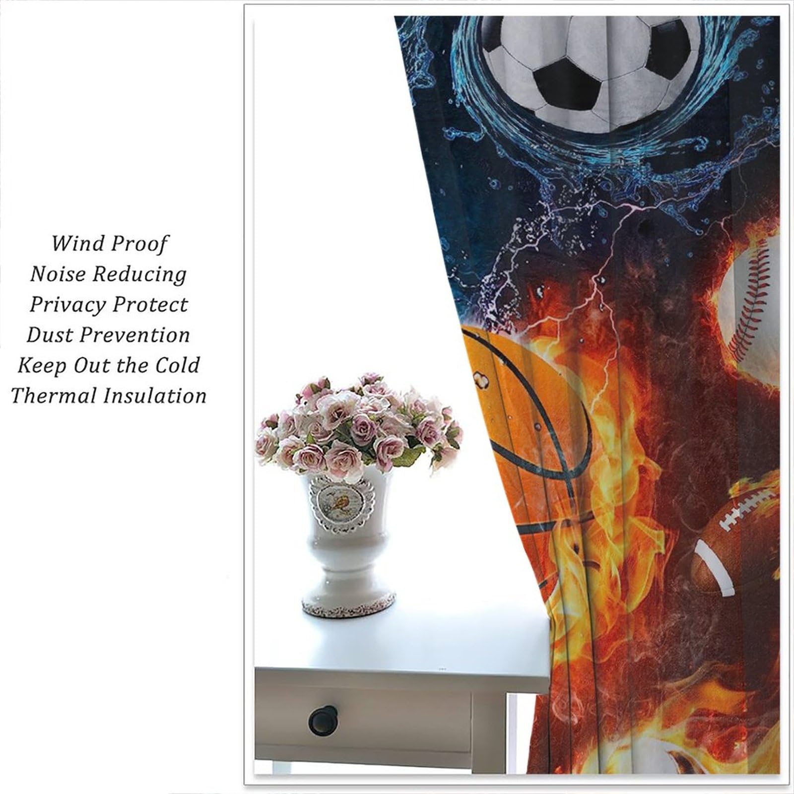 YCness kids room drapes easy-care machine washable for busy homes.