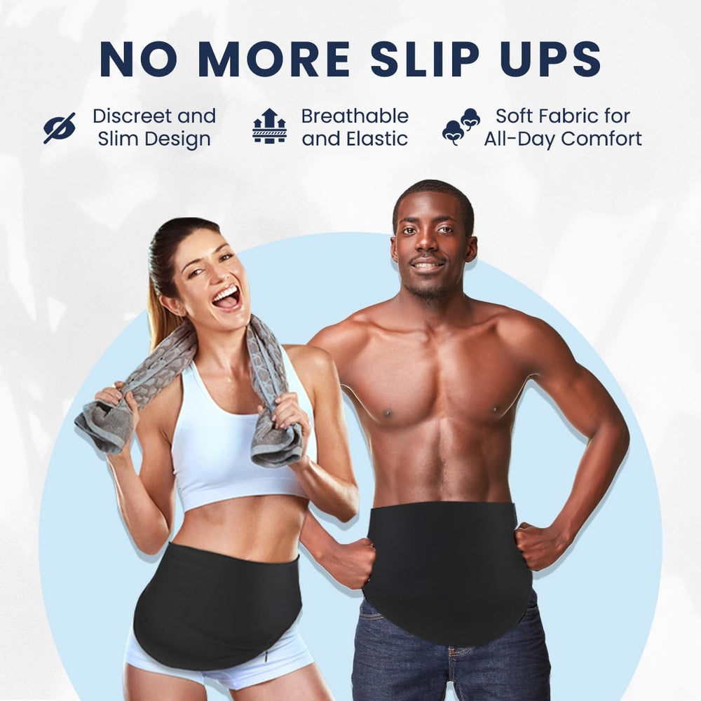 YConnect ostomy belt soft breathable fabric feels gentle on skin.