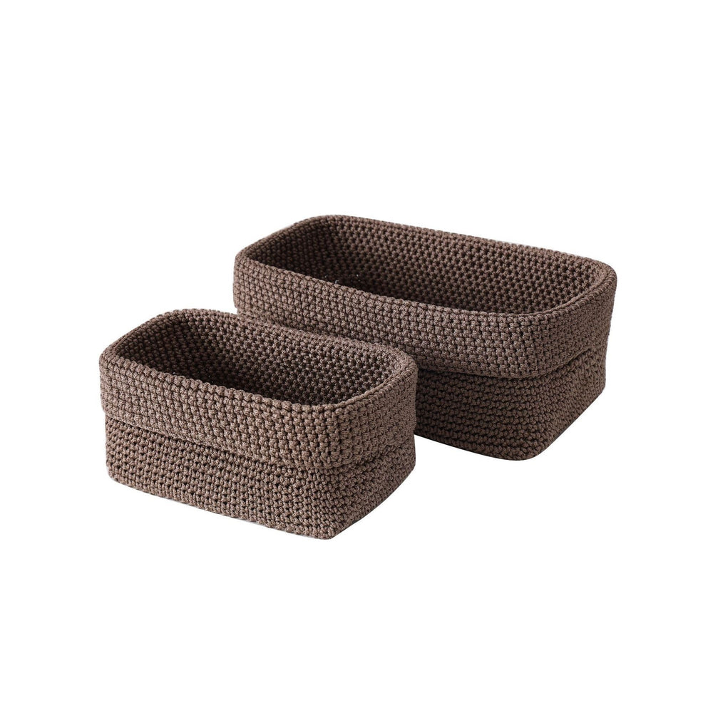 Ycsst crochet organizer large basket keeps yarn organized and within reach.