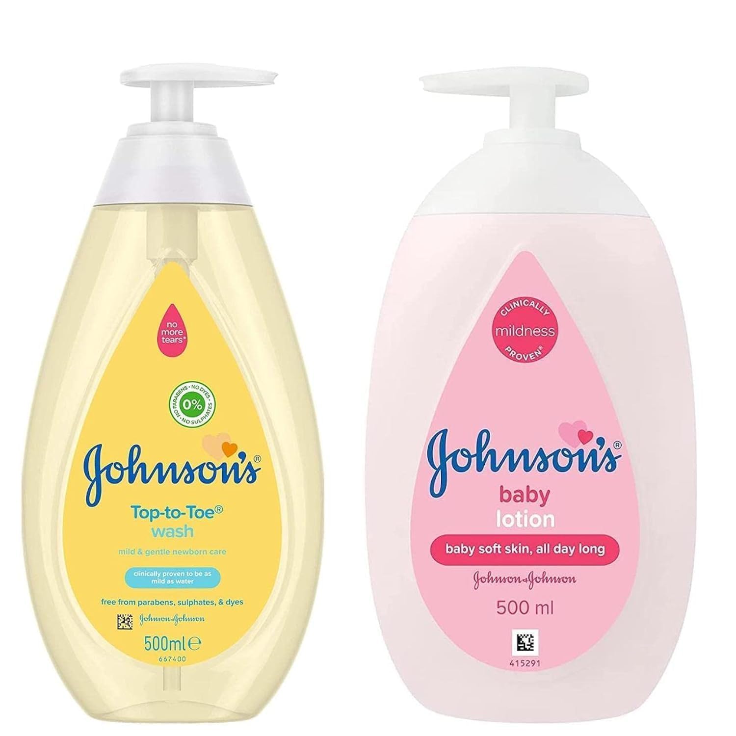 YDF Johnson's head-to-toe wash and shampoo bottle, tear-free and gentle on baby's skin.