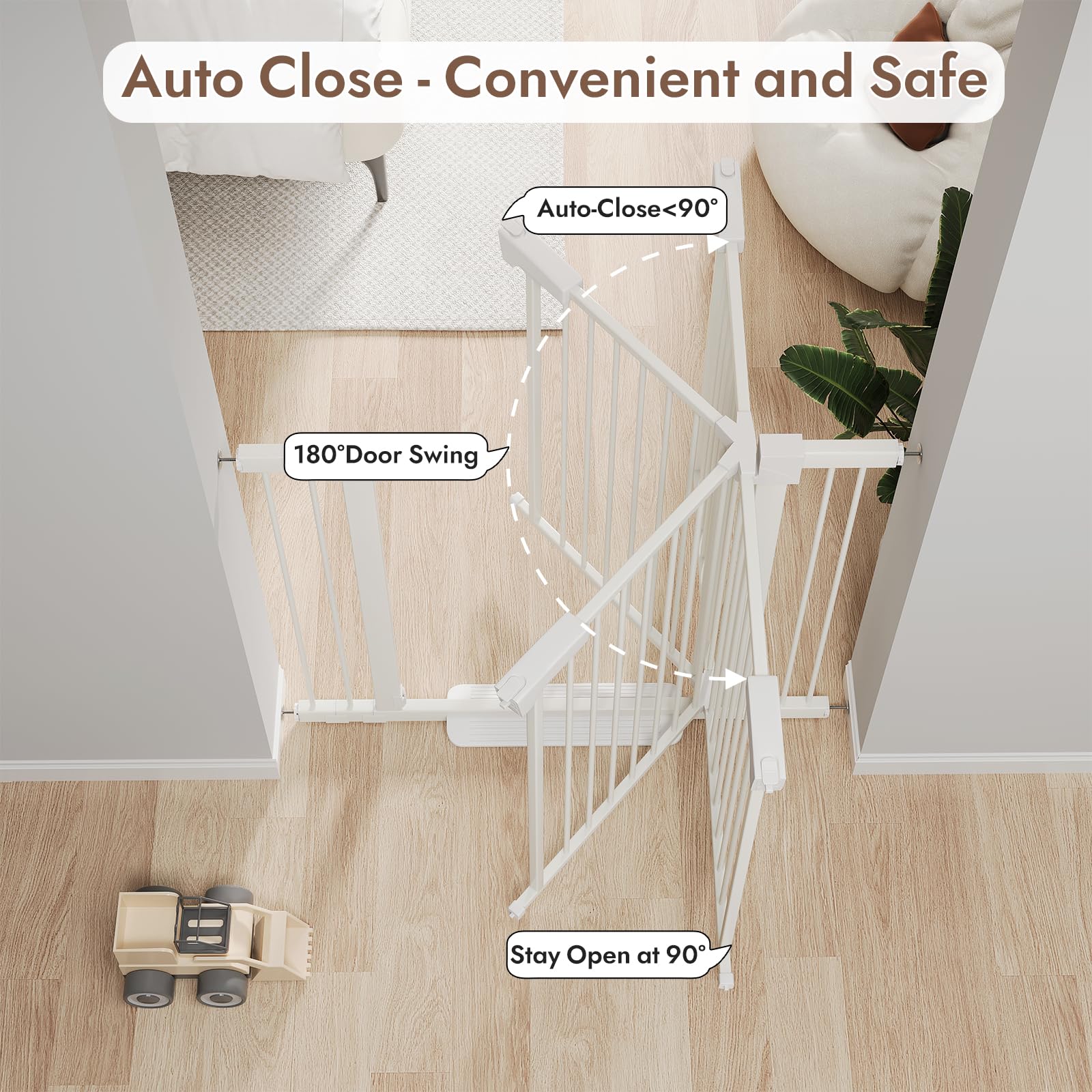 YDTOP pressure mount system saves walls and setup time.
