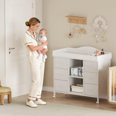 YeTom 6-drawer baby dresser offers ample storage for diapers and outfits
