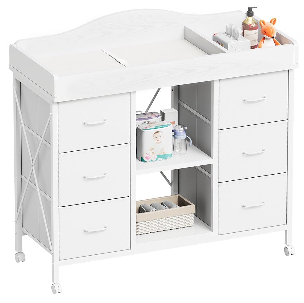 YeTom changing table top provides a sturdy surface for safe diaper changes