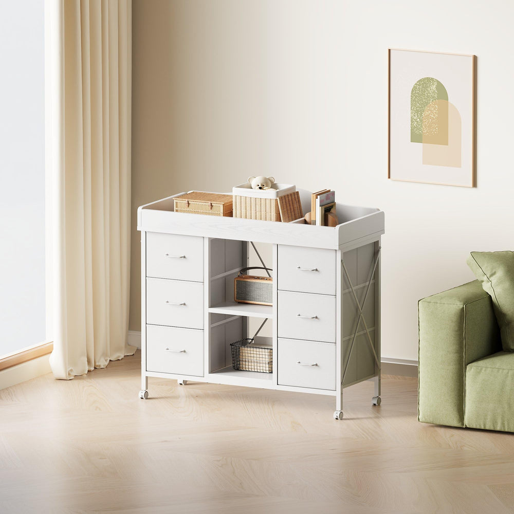 YeTom white finish complements modern nurseries with a clean look