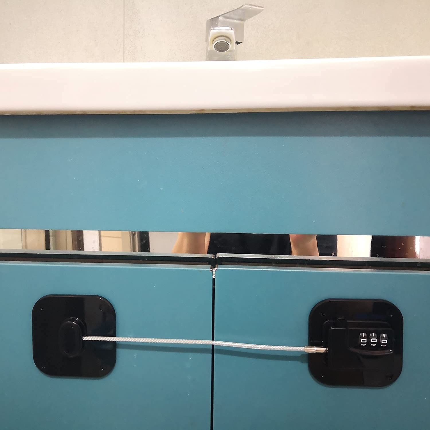 YEYA durable fridge lock prevents curious hands from reaching contents.