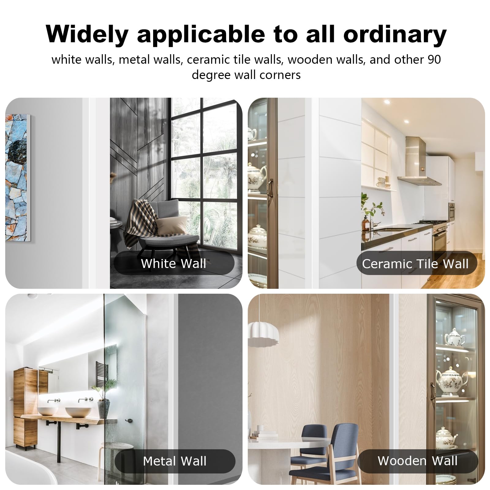 Yeaborn white corner protector suits living rooms and shops for wall protection.