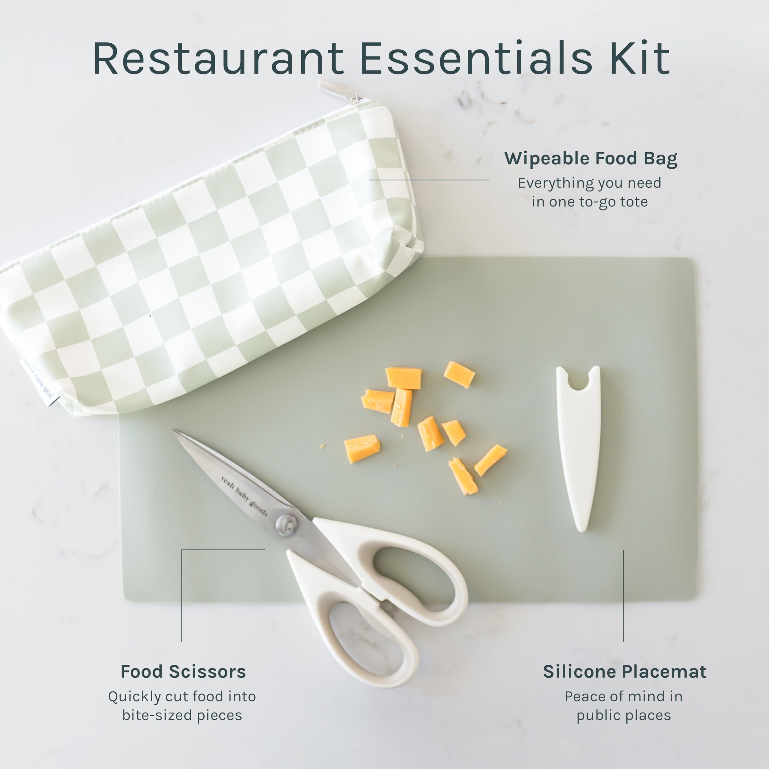 Yeah Baby Goods silicone toddler placemat offers a hygienic, wipe-clean dining surface.