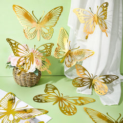 Yeaqee glitter gold butterfly wall decor small style 1 suits nursery walls