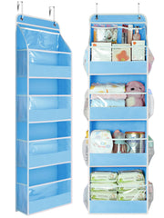 Yecaye 5-Tier Door Organizer mounted on a door showing organized storage and easy access