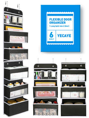 Yecaye 6-tier over-the-door organizer mounted for clutter-free storage