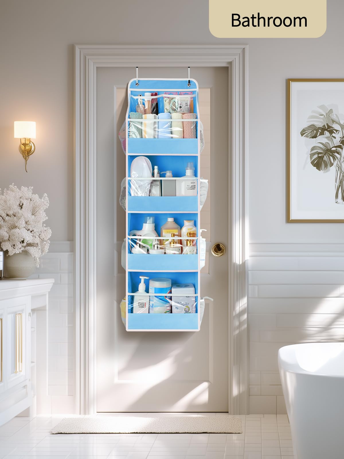 Yecaye behind-the-door storage suitable for nursery or bedroom organization