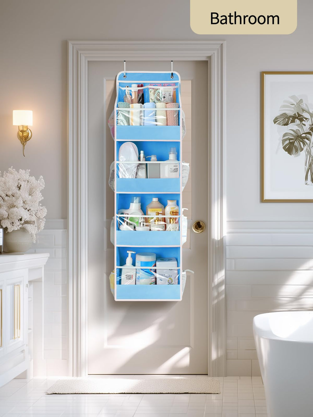 Yecaye behind-the-door storage suitable for nursery or bedroom organization