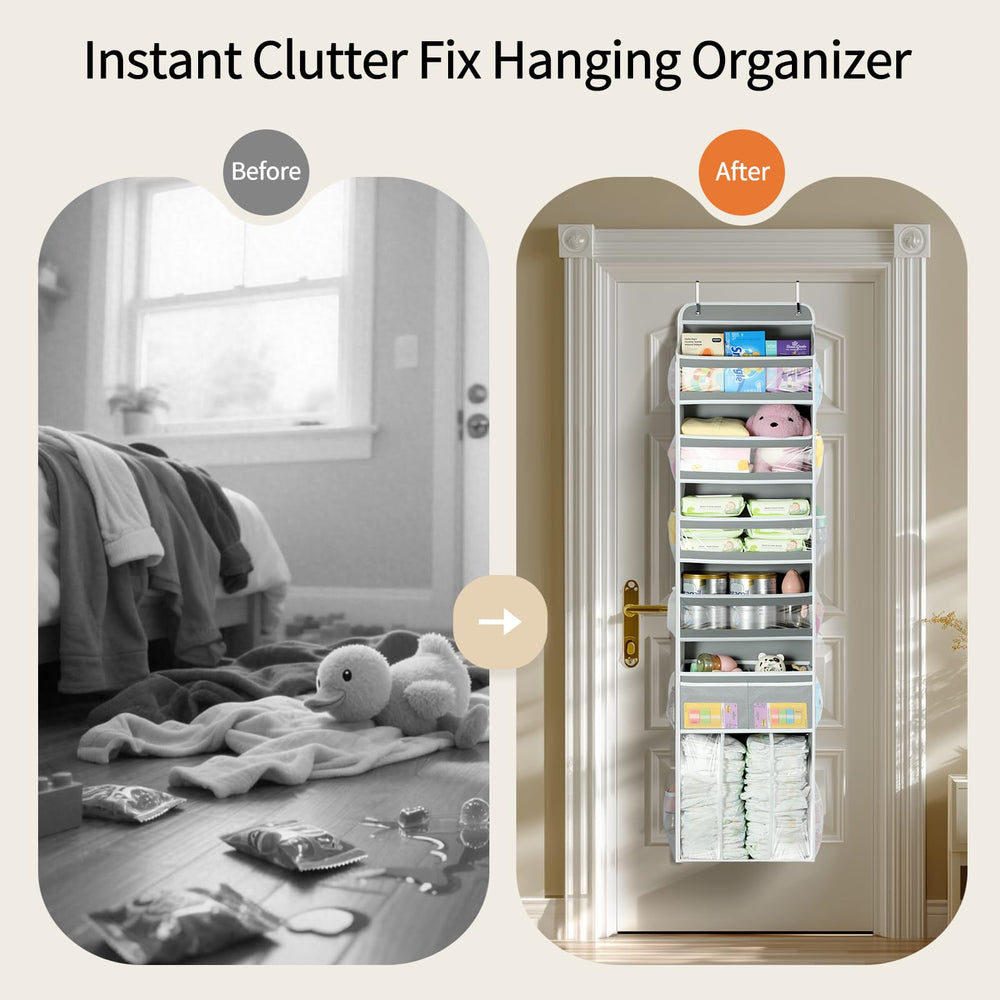 Yecaye detachable storage bin on the door for portable organization.