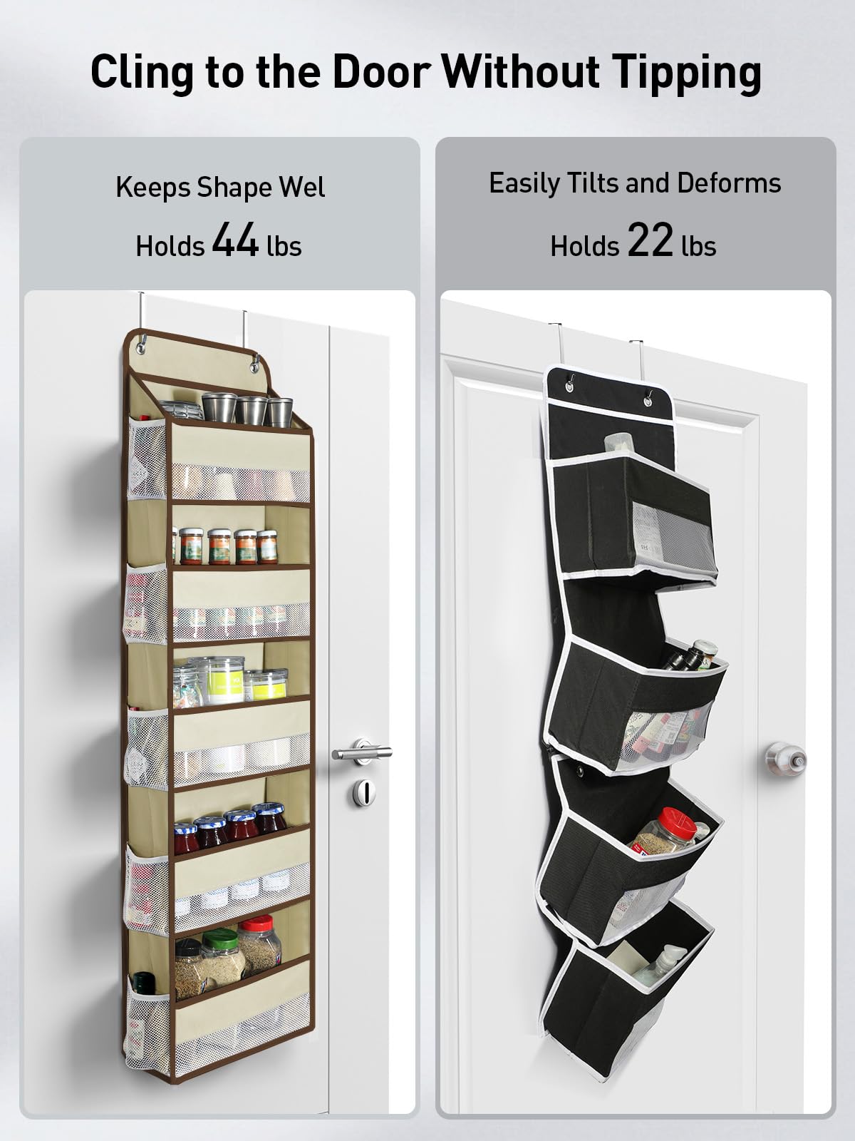 Yecaye beige door organizer with ten side pockets for quick access.