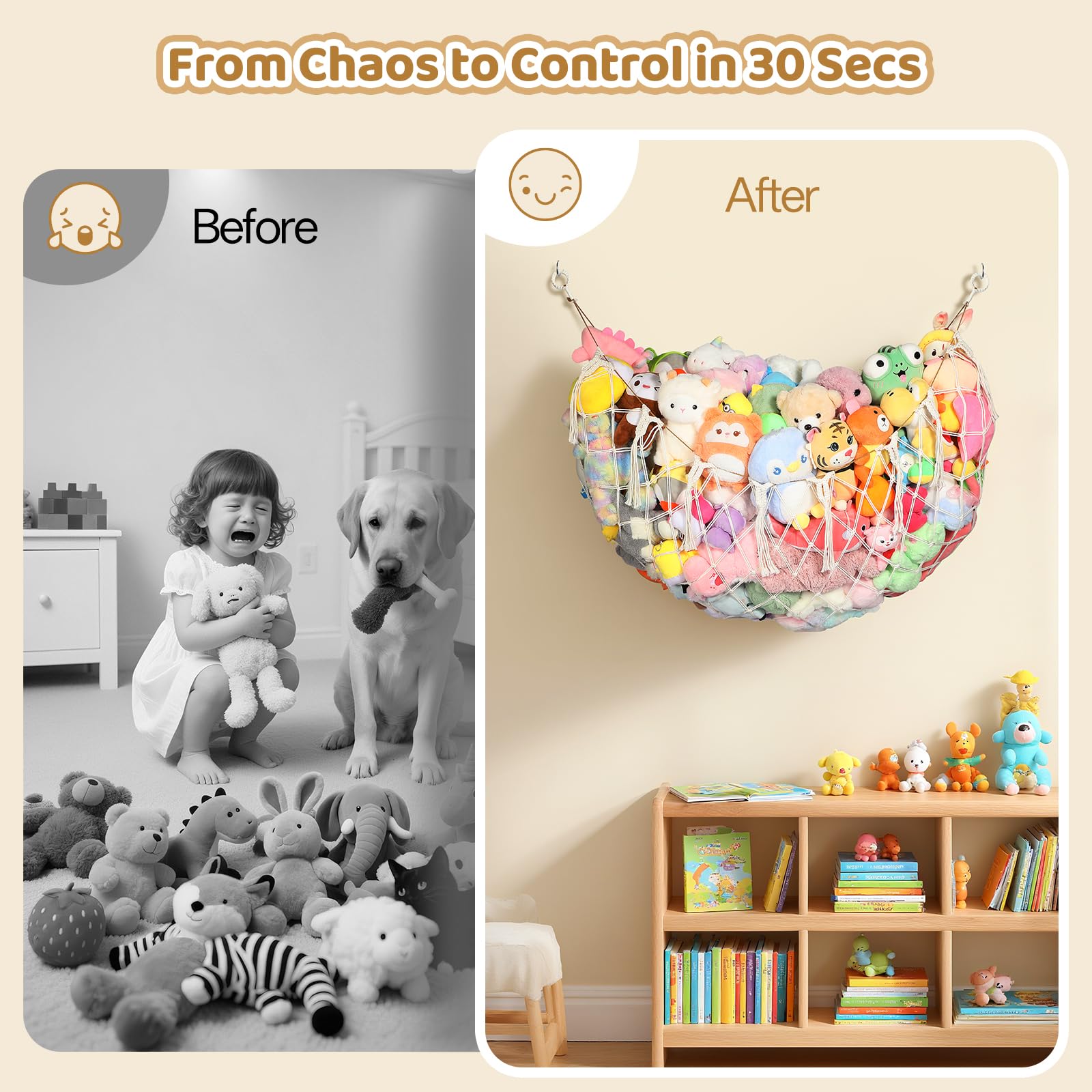 Yecaye handwoven macrame tassels add decorative charm to a nursery.