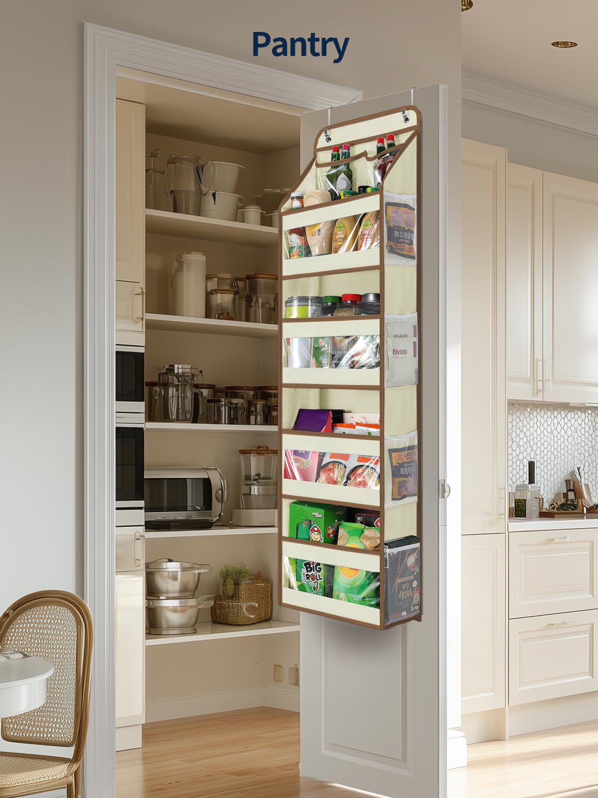 Yecaye kitchen door organizer creates extra space in small kitchens.